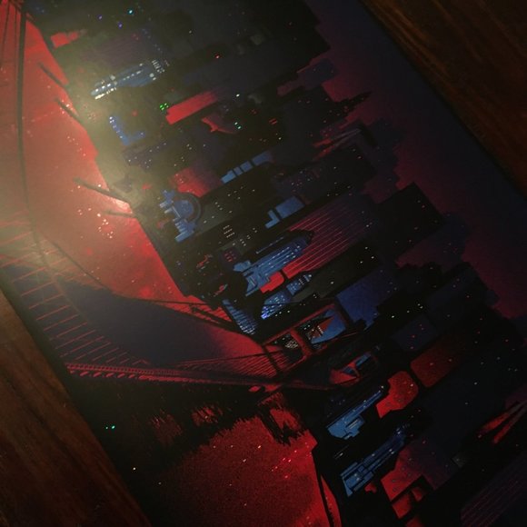 Batman poster limited ed. "Gotham" foil screen print | 36 x 18 - Picture 6 of 12